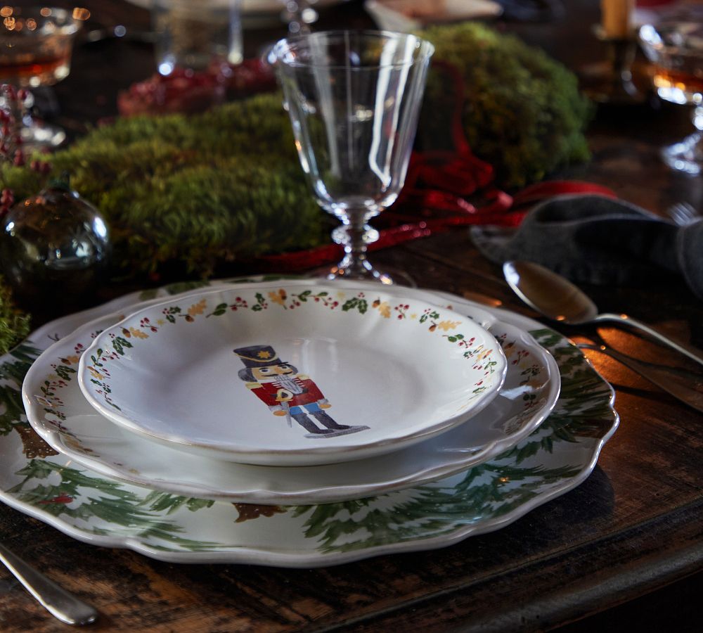 Nutcracker Handcrafted Stoneware 16 Piece Dinnerware Set Pottery Barn