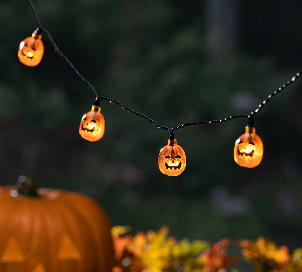 Solar Pumpkin String Lights Pottery Barn