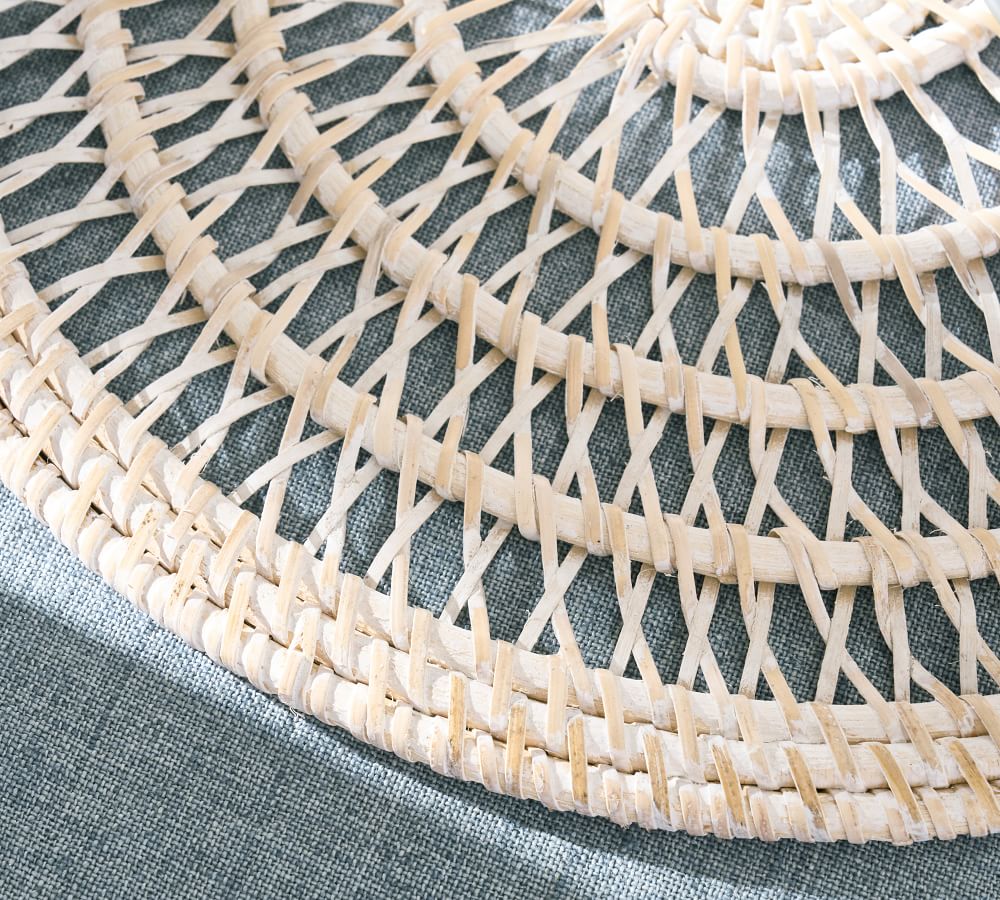 Miramar Handwoven Rattan Serveware Collection Pottery Barn