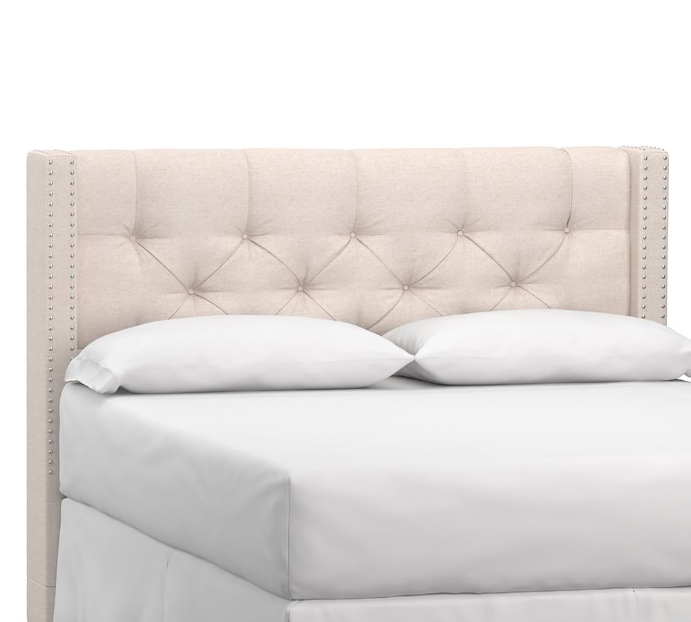 Harper Tufted Upholstered Low Headboard Pottery Barn