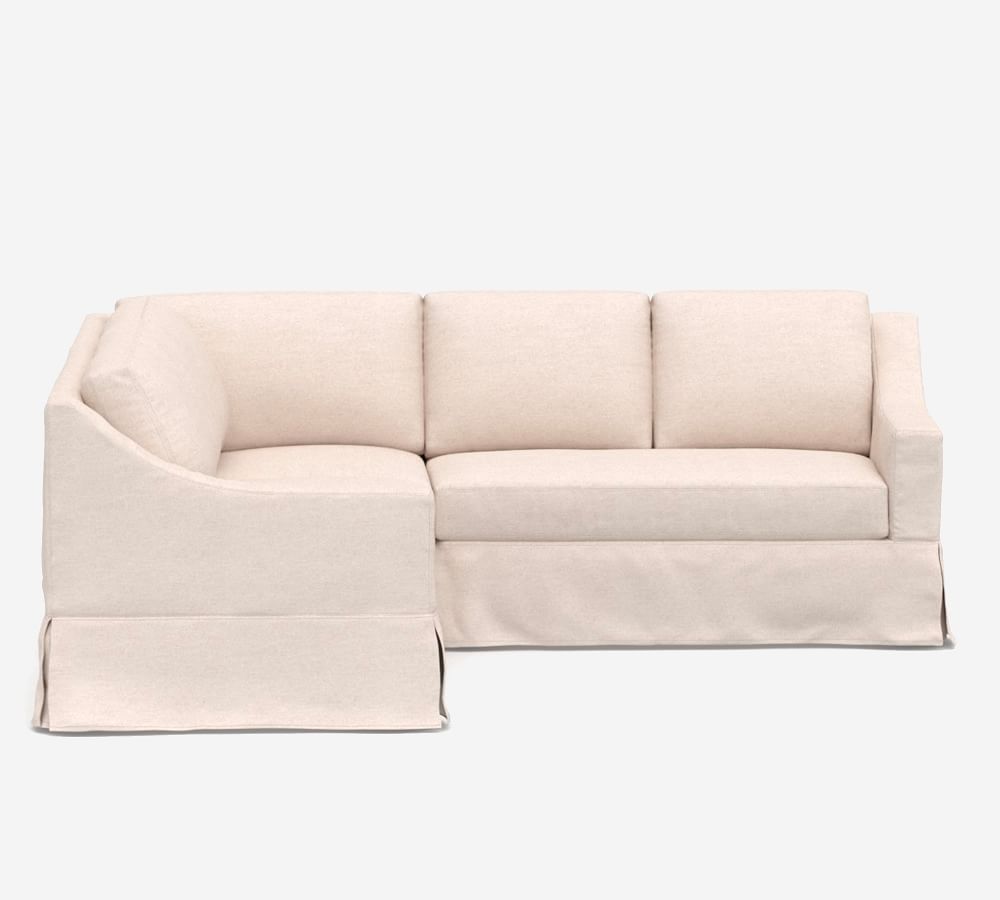 York Slope Arm Slipcovered 3Piece LSectional Pottery Barn