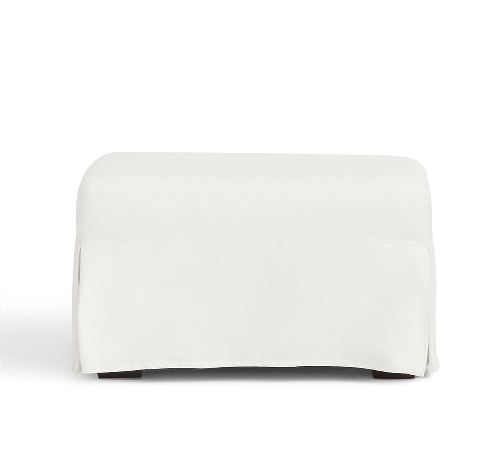 York Slipcovered Ottoman Pottery Barn