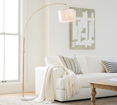 pottery barn arc floor lamp