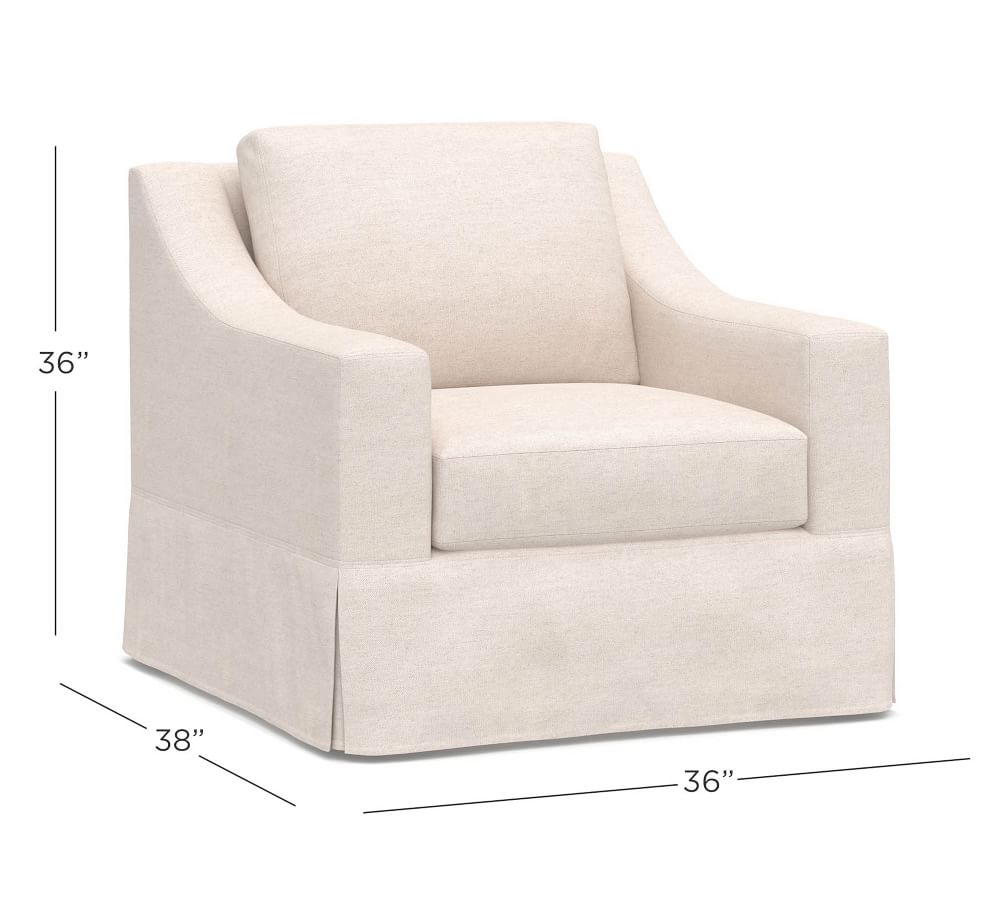 York Slope Arm Slipcovered Armchair Pottery Barn