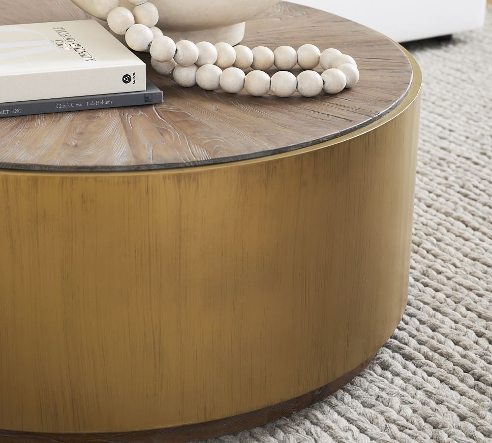 Brockton Round Reclaimed Wood Coffee Table Pottery Barn
