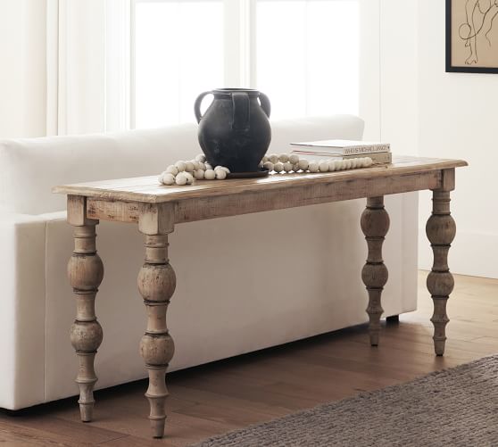 pottery barn reclaimed wood console table