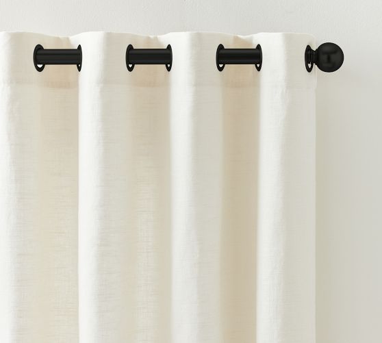 Emery Linen Grommet Light Filtering Curtain Pottery Barn