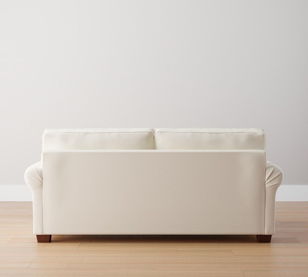 PB Comfort Roll Arm Upholstered Sleeper Sofa with Memory Foam Mattress