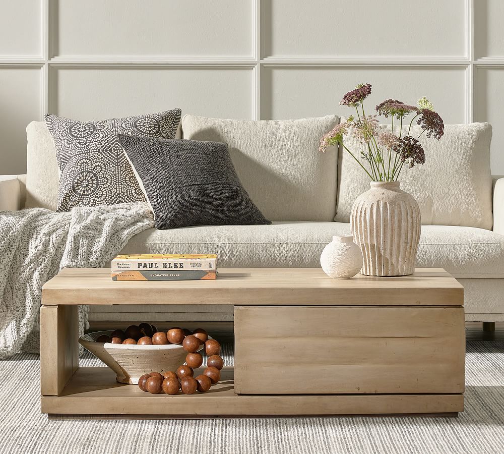 rectangular storage coffee table