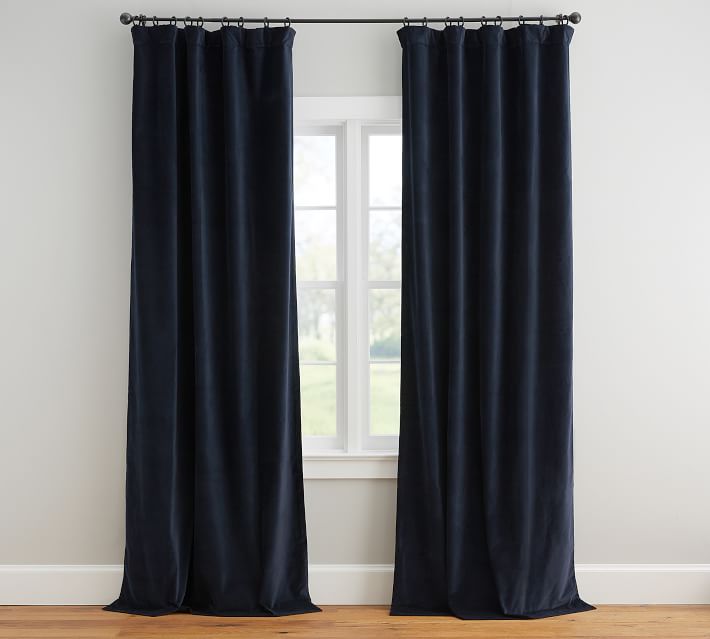 OPEN BOX: Velvet Twill Curtain | Pottery Barn