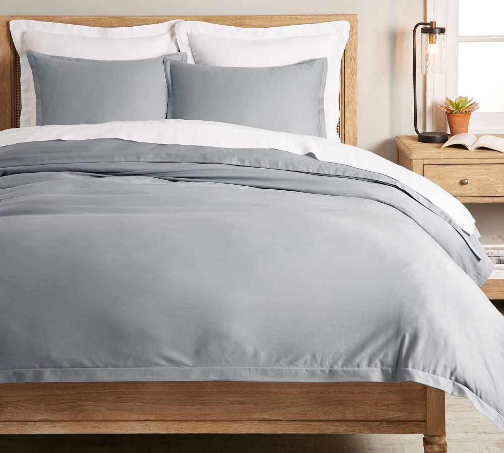 Washed Sateen Duvet Cover Pottery Barn