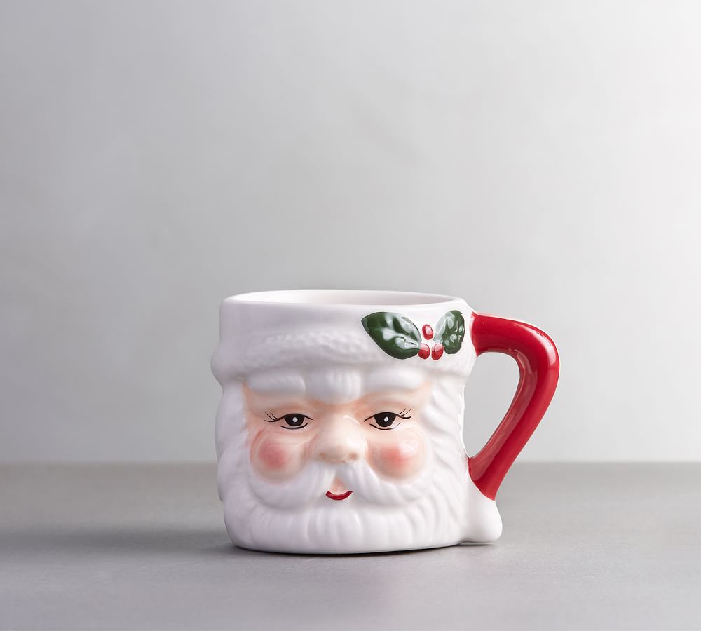 pottery barn santa shot glasses