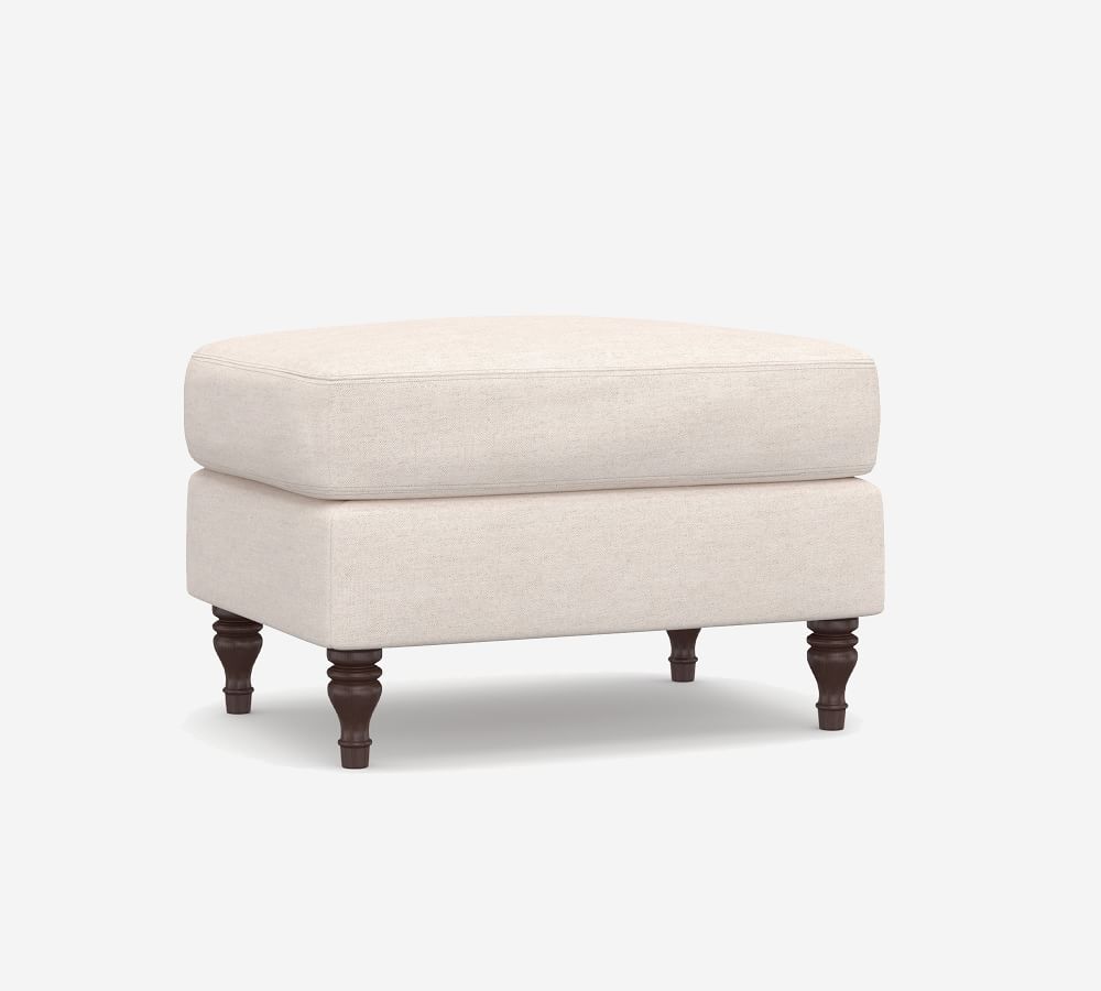 Carlisle Upholstered Ottoman Pottery Barn