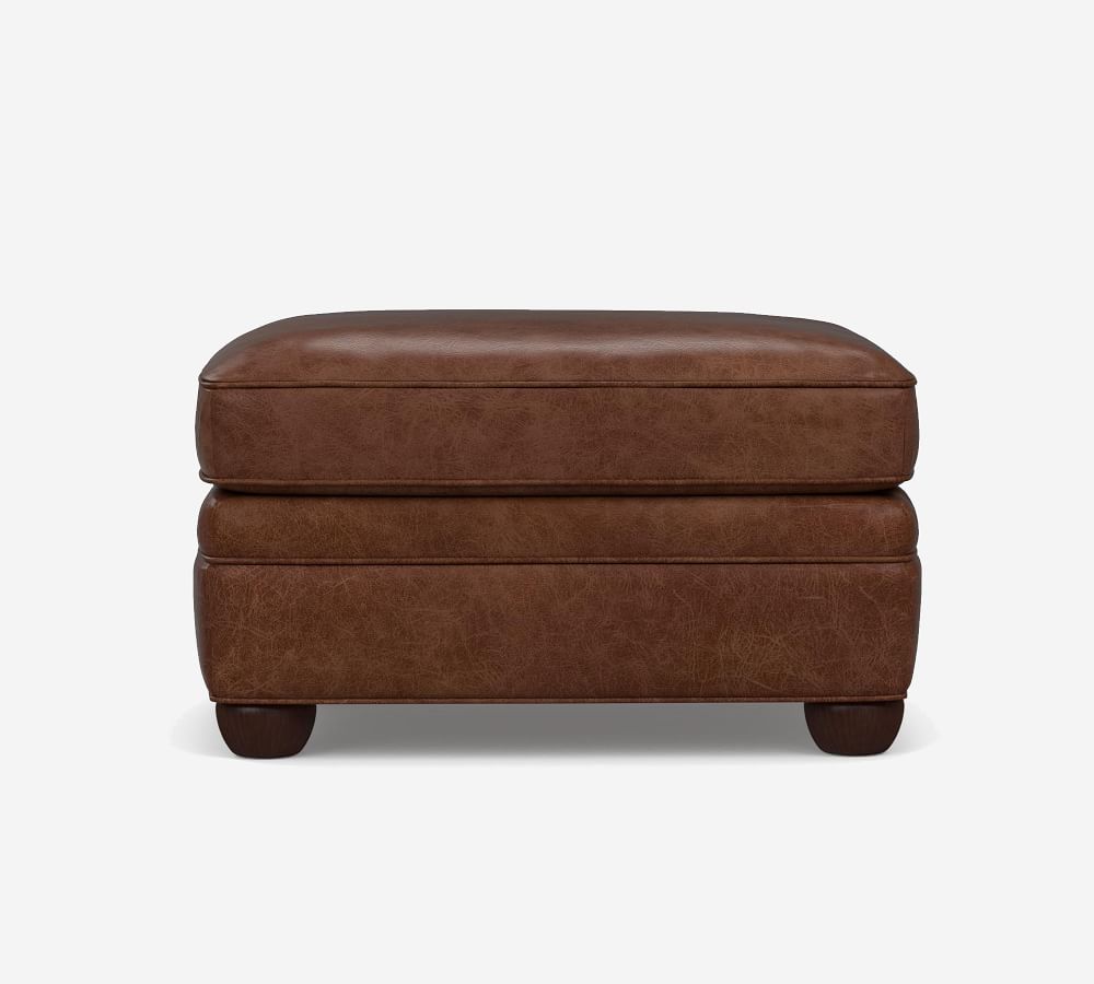 leather chesterfield stool