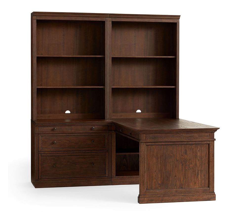 Livingston Peninsula Desk with 70" Bookcase Suite Pottery Barn