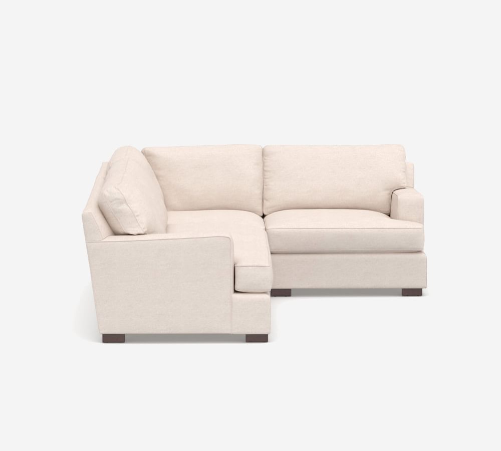 Townsend Square Arm Upholstered 3Piece Sectional Pottery Barn