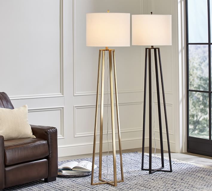 pottery barn floor lamp with table