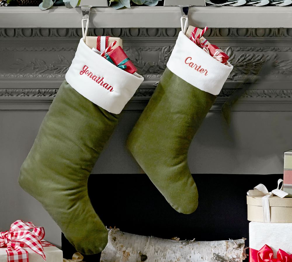 Pottery Barn Velvet Stocking