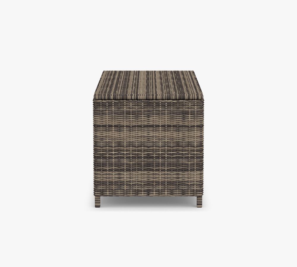 Torrey AllWeather Wicker Storage Trunk, Espresso Pottery Barn