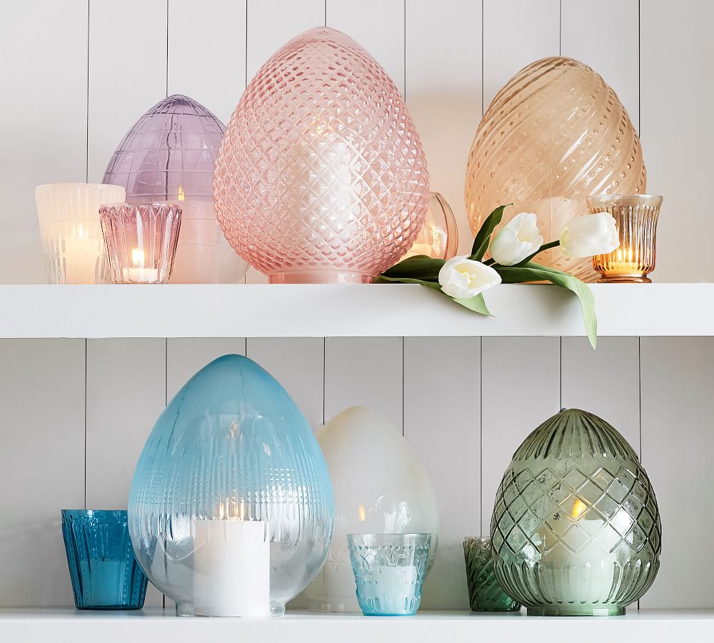 Pastel Glass Eggs Pottery Barn