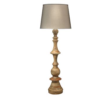 pottery barn wood floor lamp