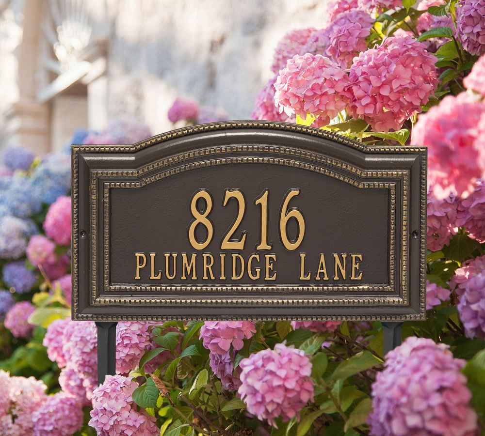 Arbor Grande Address Lawn Plaques Pottery Barn