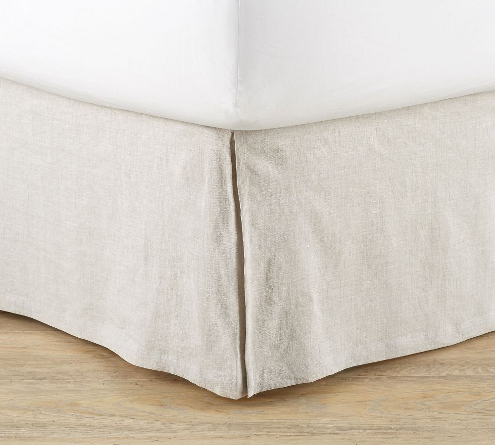 Belgian Flax Linen Box Spring Cover | Pottery Barn