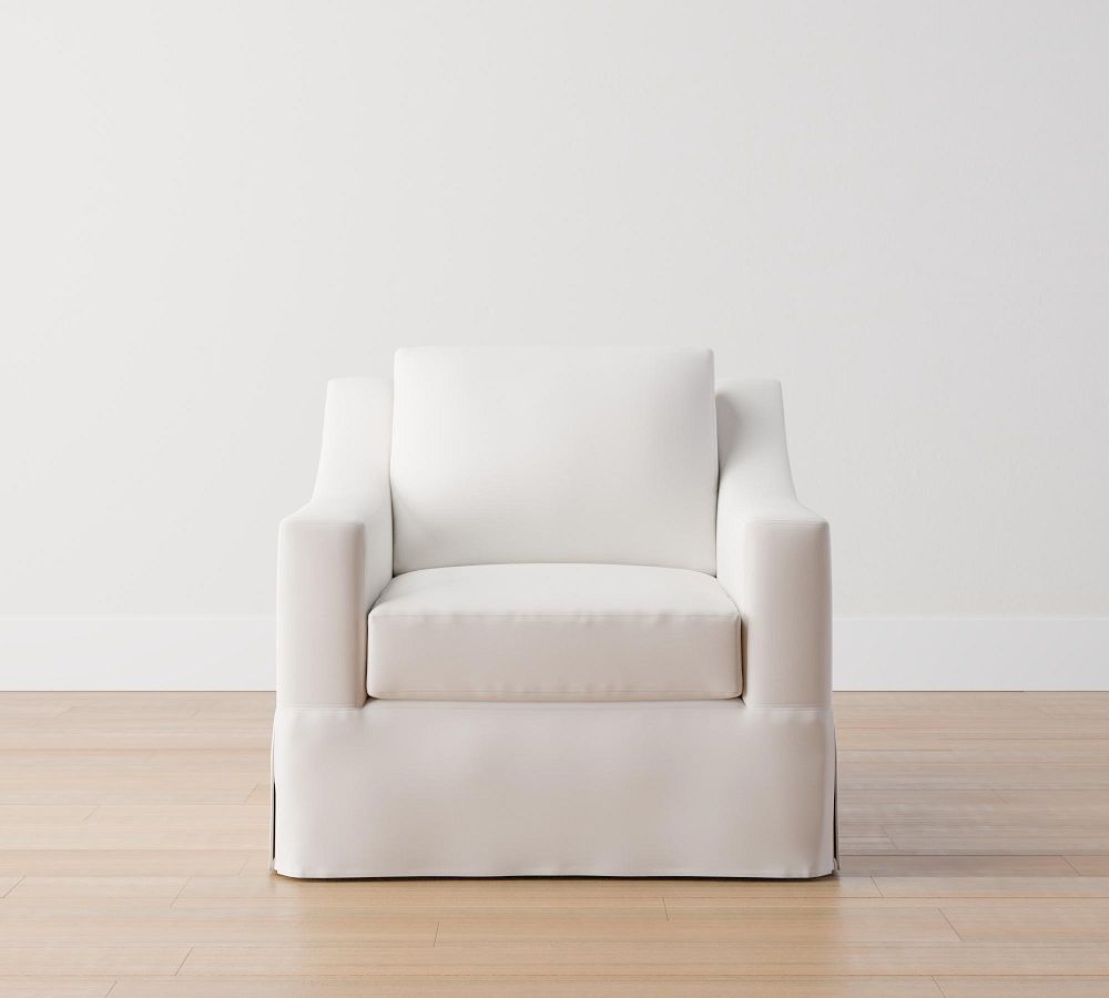 York Slope Arm Slipcovered Armchair Pottery Barn