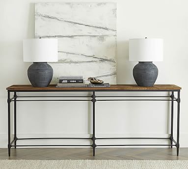 pottery barn reclaimed wood console table