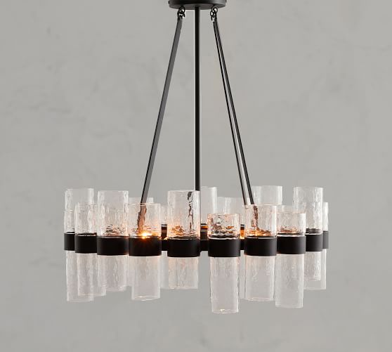 glass cylinder chandelier