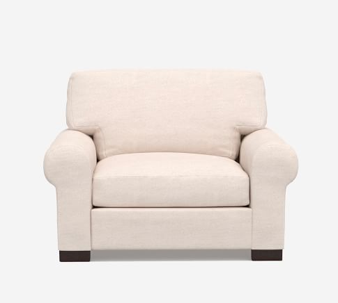 Turner Roll Arm Leather Armchair | Pottery Barn