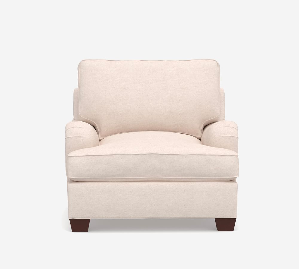 pottery barn english roll arm chair