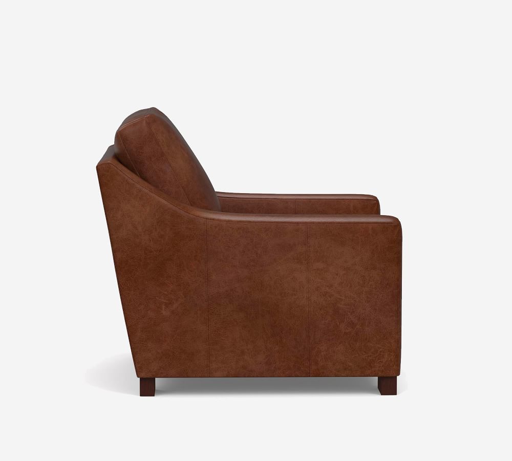 Turner Slope Arm Leather Armchair | Pottery Barn