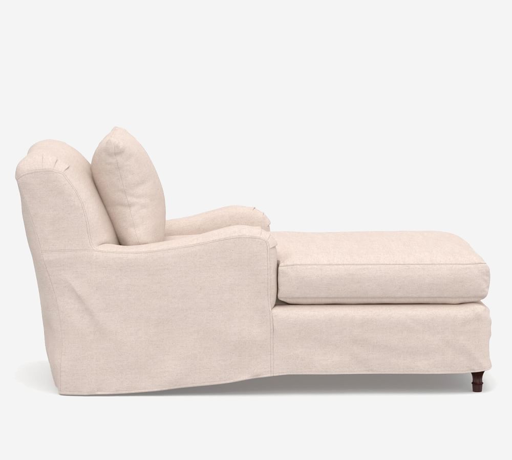 Carlisle English Arm Slipcovered Chaise Lounge Pottery Barn