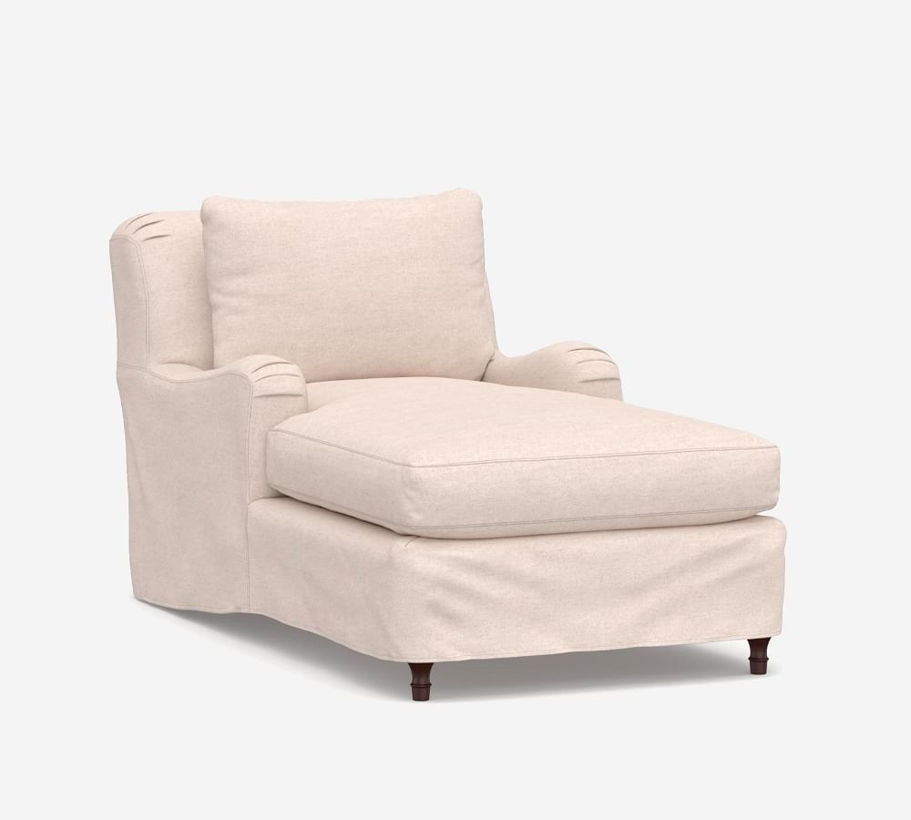 Carlisle English Arm Slipcovered Chaise Lounge Pottery Barn