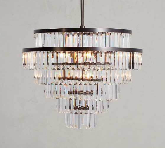 circle chandelier crystal