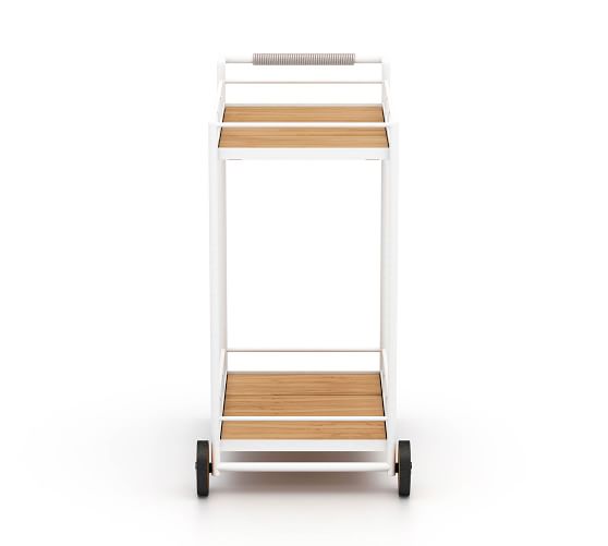 Camarillo FSC® Teak & Rope Bar Cart Pottery Barn