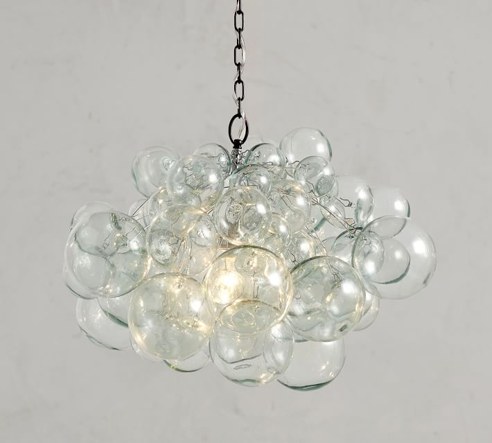 recycled glass chandeliers