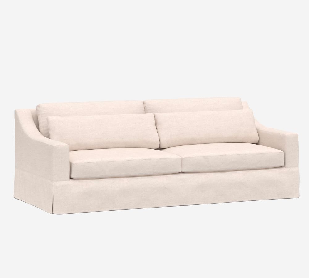 York Slope Arm Deep Seat Slipcovered Fabric Sofa Pottery Barn