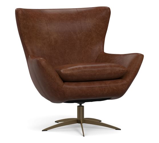 petite leather armchair