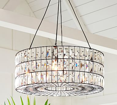 pottery barn crystal light