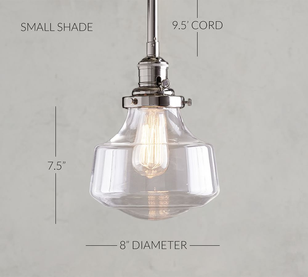 Schoolhouse Clear Glass Pole Pendant | Pottery Barn