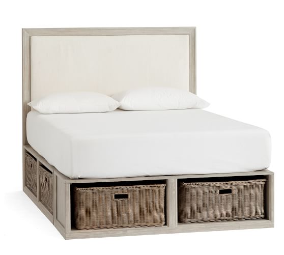 stratton storage platform bed with baskets