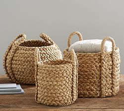 Beachcomber Handwoven Seagrass Handled Tote Baskets