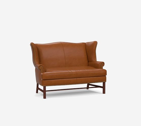 pottery barn bergere settee