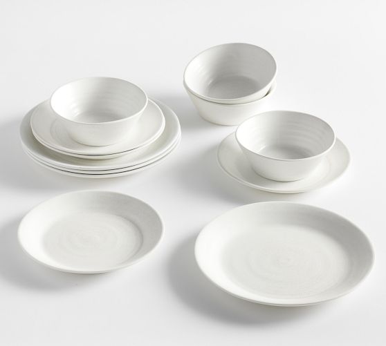 Larkin Melamine 12-Piece Dinnerware Set