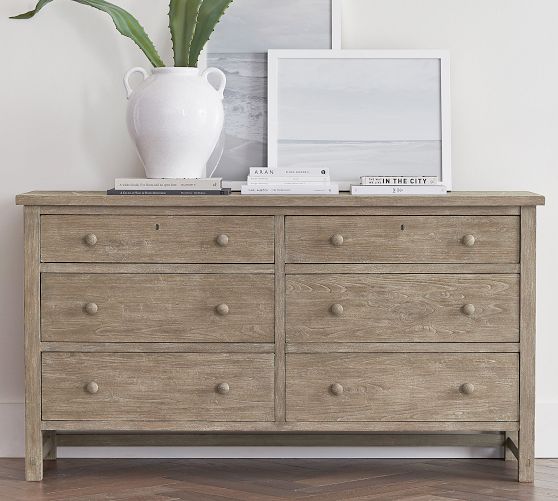 white farmhouse dresser and nightstand set