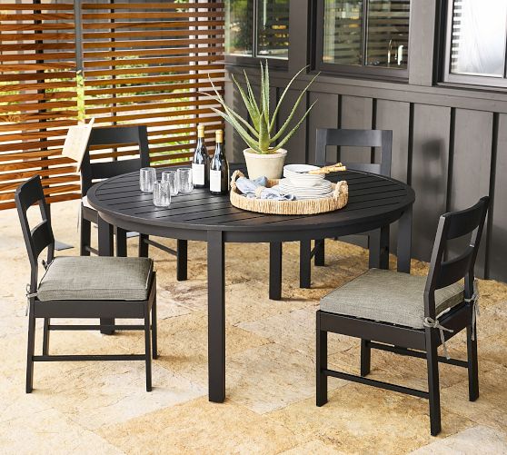 60 round metal dining table