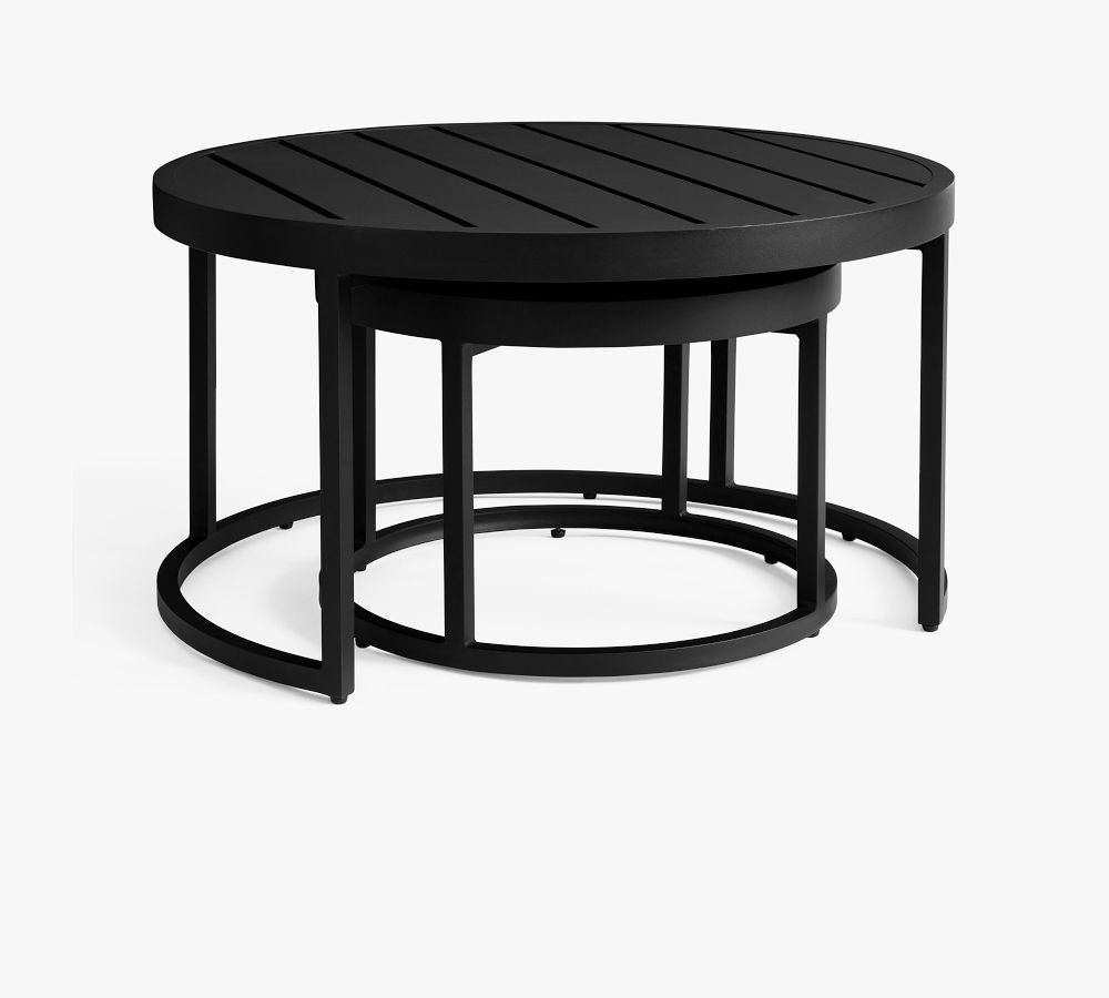 Malibu Metal Round Nesting Coffee Table | Pottery Barn