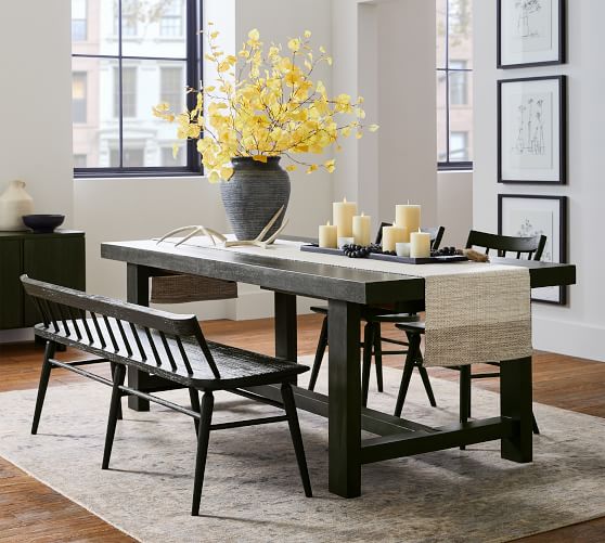 reed dining table pottery barn